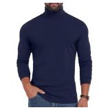 Sailwind Menfts Thermal Pullover Sweater with Lightweight Turtleneck and Long Sleeve Navy Blue S
