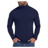 Sailwind Menfts Thermal Pullover Sweater with Lightweight Turtleneck and Long Sleeve Navy Blue S