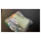 Chemimoso Travel Silicone Baby Bottle Cleaner Brush Set, Foldable Baby Bottle Drying Rack, Essential Cleaning Set for Outdoor Travel, Orange and Green