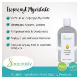 ISOPROPYL MYRISTATE Cosmetic Grade for Soap Making, Fragrances, Shampoo, Creams and Lotion, Makeup and Adhesive Remover, Antiperspirants and Deodorants | 16 fl oz