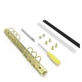 Stationery.Life Ring Binder Mechanism Replacement Kit for Personal Organizers Planners 6 Rings (Gold, A5)