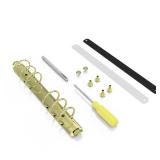 Stationery.Life Ring Binder Mechanism Replacement Kit for Personal Organizers Planners 6 Rings (Gold, Personal)