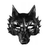 Joukavor Scary Wolf Mask Adult Werewolf Mask Animal Halloween Mask Wolfman Mask (B-Silver)