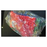 10 PCS Christmas Drawstring Gift Bags with Tags, Xmas Gift Bags Assorted Sizes Bulk, Large Medium Small Holiday Gift Bag Cotton Fabric Gifts Wrapping Bag for Christmas Presents Party Favor Goody Sack