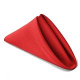 TableLinensforLess 17\x17\in Polyester Cloth Napkins, Set of 12 (Holiday Red) | Easy-Care, No-Iron Finish, Superior Color Retention, Machine Washablein