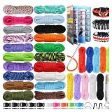 WEREWOLVES Paracord 550, 4MM Paracord 20 Colors and 2MM Micro Paracord Rope 10 Colors with Instructions Book, Paracord Bracelet Combo Crafting Kits, Parachute Cord and Complete Accessories (Fairy Tale