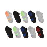 Hanes Boysft Moves No Show Socks, Breathable Mesh Performance Socks for Boys, Moisture-Wicking, 10-Pack *colors differ from stock photo*