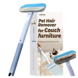 Pet Hair Remover for Couch, Grey, 17.3Inch, Durable, Reusable, Washable Lint Cleaner for Dog and Cat Hair, Gentle on Furniture, Effective on Carpets, Clothing, Bedding