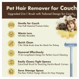 Pet Hair Remover for Couch, Grey, 17.3Inch, Durable, Reusable, Washable Lint Cleaner for Dog and Cat Hair, Gentle on Furniture, Effective on Carpets, Clothing, Bedding