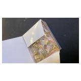 Table Number Holders (16pc) Premium Gold Metal Place Card Holders for Wedding Party Table Decor Card Holder (1.7 inch tall)