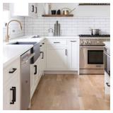 KNOBWELL 6 Pack 3-12 inch Black Kitchen Cabinet Door Handles, Stainless Steel T Bar Dresser Drawer Pulls - Hole Centers 3.5 inch(90mm), Overall Length 4 inch