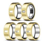 ZOOROO 5 Pack Cover Compatible with Oura Ring Gen 4Oura Ring Gen 33 Horizon, Surport Charging with Cover on, Anti-Scratch TPU Protector for Women Men (Gold*5, Size 9)