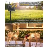 Brightown Solar String Lights, 2 Packs Total 66Ft 200 LED Solar Fairy Lights with 8 Modes, Waterproof Solar Lights for Outside Patio Yard Tree Wedding Christmas(Warm White)