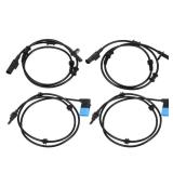 Motoforti Front Rear Left Right ABS Sensor, Wheel Speed Sensor, for Mercedes-Benz CLA45 for AMG CLA250 2014-2018, Plastic, No.24654025102469059402, Black, 4pcs
