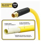 12 Inch x 4ft. Hybrid Air Hose with 12 in. MNPT Ends and Bend Restrictors, 12 FNPT to 38and14MNPT Reducer, Air Compressor Hose Fittings and Accessories