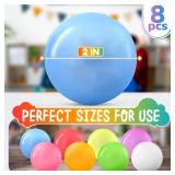 8 Pcs Glow in The Dark Sticky Balls for Ceiling  Self-Adhesive Sensory Squishy Balls for Fun Play and Party Favors  Soft TPR, Washable and Reusable 2 Inch Neon Glow Ball (After Light Exposure)