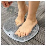 Shower Foot Scrubber Mat Back Washer Exfoliating Bath Wash Pad Wall Mounted Slip Suction Cups for Use in Cleaner Men and Women