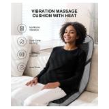 COMFIER Back Massager with Heat, Massage Seat Cushion for Chair with 10 Vibration Motors, Adjustable Lumbar Support,Chair Massager for Office,Recliner,Gifts for Men,Women