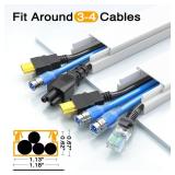 Delamu TV Cord Hider, 315in Wire Covers for 3-4 Cords on Wall, Large Cable Hider Cord Covers for Wires, Cable Management Wire Hiders for TV for Wall, L15.7X W1.18x H0.6in, White