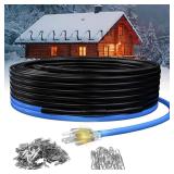 TOPDURE 80ft Ice Dam Heat Cables for Roofs, Constant Wattage 5wft, CSA ETL Certified, Suitable for Metal or Plastic Gutters and Downspouts, 120V