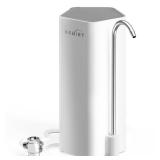 Countertop Water Filter, 8000 Gallons Alkaline Water Filtration System for Sink Faucet, Reduces 99.99percent Chlorine, Heavy Metals, Bad Odor, OM-CF04 Included 1 Filter