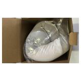 Nappixel Cervical Neck Pillow for Sleeping - Ergonomic Contour for Side Sleepers, Neck Support and Shoulder Pain Relief, with Memory Foam, Removable Washable Cooling Cover, Grey and White