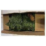 AMERZEST 9 FT Christmas Garland Pre-lit 70 LED Lights Holiday Artificial Decor for Stairs Mantle Door Indoor Outdoor Garland with Battery Operated Timer