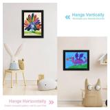2-Pack Kids Frames, 8.5x11 Front Opening Kids Artwork Frames Changeable, Black Artwork Display Storage Frame for Wall, Holds 50 Pcs, for 3D Picture, Crafts, Children Drawing, Hanging Art, Portfolio