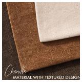 Woaboy Set of 2 Textured Throw Pillow Covers Decorative Soft Accent Square Chenille Pillowcases Neutral Farmhouse Modern Home Decor for Couch Sofa Bedroom Living Room 20x20 Inch,Brown Chocolate