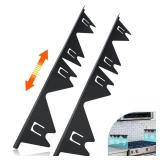 Stove Gap Covers Stainless Steel, 2 Pack Stove Gap Filler Easy Retractable Length 13.8\ to 27.5\in, Width 0.79\in ALMCALS Stove Gap Guards Range Trim Kit, Heat Resistant Guard Between Stove Top and Co