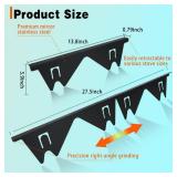 Stove Gap Covers Stainless Steel, 2 Pack Stove Gap Filler Easy Retractable Length 13.8\ to 27.5\in, Width 0.79\in ALMCALS Stove Gap Guards Range Trim Kit, Heat Resistant Guard Between Stove Top and Co