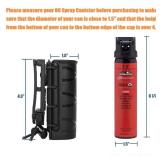 TACNEX Open Top OCMace Spray Holster for Duty Belt Quick Release Pepper Spray Case MK4 Canister Holder Polymer Carrier Sheath for Law Enforcement Police PrisonCorrectional Officer Security Guard