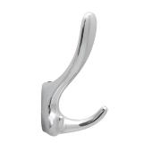 HUDSON BATH DualSphere Double Hooks  Wall Mount Hooks for Bathroom and Entryways  Dual Prong Design for Hanging Towels, Bags, Coats and Accessories (1-Pack, Polished Chrome)
