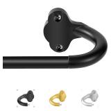 TVWOO Wrap Around Curtain Rods,Black Curtain Rods 28 to 48 Inch,58 Inch Adjustable Blackout Curtain Rod Set,Room Darkening Single Window Rod,Metal Thicken Hidden Curved Drapery Rod 28-48\,Matte Blacki