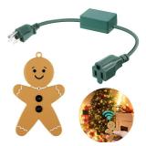 Enhon Wireless Remote Switch for Christmas Tree Lights, Works Up to 82 Feet Away, Gingerbread Man Wireless Remote with Extension Cord for Christmas Tree and Lights