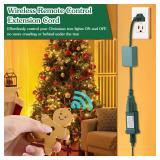 Enhon Wireless Remote Switch for Christmas Tree Lights, Works Up to 82 Feet Away, Gingerbread Man Wireless Remote with Extension Cord for Christmas Tree and Lights