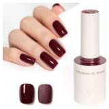 VENALISA Dark Burgundy Red Glitter Gel Nail Polish 1 Pcs 10ML Soak Off UV Gel Salon Manicure DIY at Home Nail Art For Girls Women