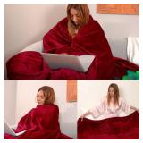 JIAHANNHA Red Throw Blanket Decorations Thin Fleece Blanket 50\x60\in,Super Soft Cozy Plush Throw Blanket for Couch Sofa Bed,Warm and Lightweight Bed Blankets for Adultsin