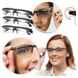 EXGYAN Adjustable Reading Glasses,Adjustable Glasses Dial Vision for Men Women (1 pair)