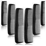 Leinuosen 12 Pieces Hair Combs Set Pocket Plastic Fine Tooth Dressing Comb for Women and Men, Peines Para Cabello(Black)