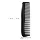 Leinuosen 12 Pieces Hair Combs Set Pocket Plastic Fine Tooth Dressing Comb for Women and Men, Peines Para Cabello(Black)