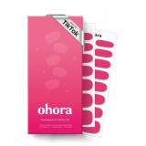 ohora Semi Cured Gel Nail Strips (N Itfts That Pink) - Works with Any Lamps, Salon-Quality, Long Lasting, Easy to Apply and Remove - Includes 2 Prep Pads, Nail File and Wooden Stick