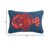 Peking Handicraft 30PA285C12OB Lobster Hook Pillow, 8X12 Throw Pillow