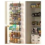 9-Tier Over Door Pantry Organizer color black