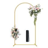 Metal Arch Backdrop Stand 7.2FT Gold Wedding Balloon Arched Backdrop Stand Square Arch Frame for Birthday Valentines Day Party Bridal Baby Shower Ceremony Decoration