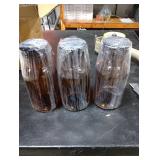 PATIKIL Reagent Media Bottle, 3 Pcs 500ml Glass Wide Mouth Reagent Media Storage Bottle with Glass Ground Stopper for Lab Water Reagent Liquids, Chemistry, Science, Vase, Perfume, Amber