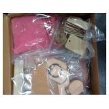 Dunzoom 96 Pcs Laser Material Explore Kit Laser Engraving Material for Laser Crafting, 18 Kinds Laser Engraving Accessories Includes Leather, Acrylic, Basswood, Metal, Wood Materials