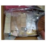 Dunzoom 96 Pcs Laser Material Explore Kit Laser Engraving Material for Laser Crafting, 18 Kinds Laser Engraving Accessories Includes Leather, Acrylic, Basswood, Metal, Wood Materials