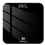 Digital Bathroom Scale for Body Weight: High-Precision 4-Sensor Accuracy, LED Display, 400lb/180kg Capacity, Safe Rounded Corners, Batteries Included