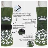 EXPAWLORER Anti Slip Dog Socks to Prevent Licking Paws, Shoes for Hot Pavement, Dog Booties for Small Medium Large Senior Dogs, Traction Control Boots & Paw Protectors for Hardwood Floors ArmyGreen La